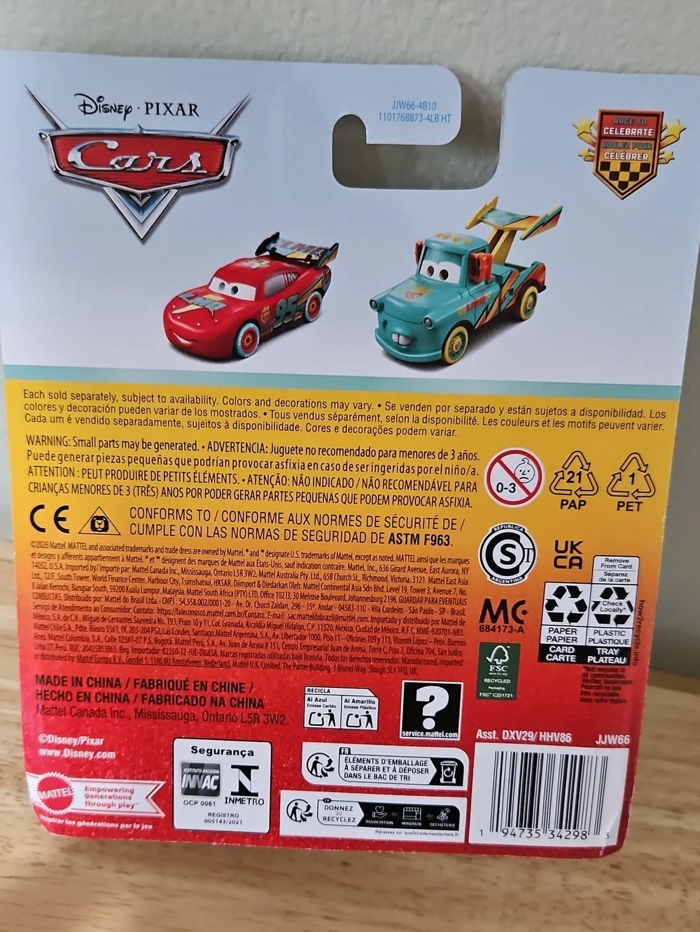 Disney Pixar Cars 2026 Race to Celebrate Mater 1:55 Diecast NIP